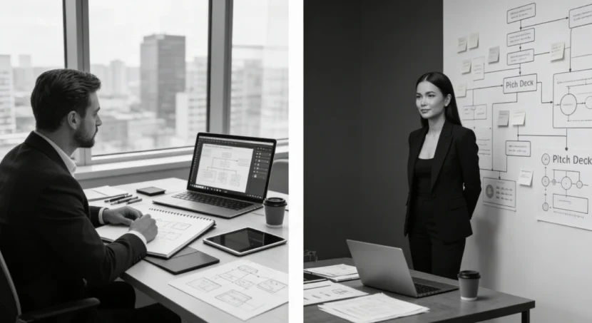 Difference Between Pitch Deck Designers and Pitch Deck Strategists